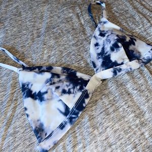 Hollister Swim Tie Die Bikini Top
